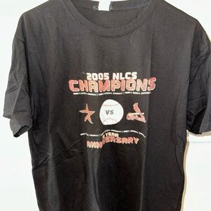 Black 2005 NLCS Champions 10 Year Anniversary T-Shirt Size Large